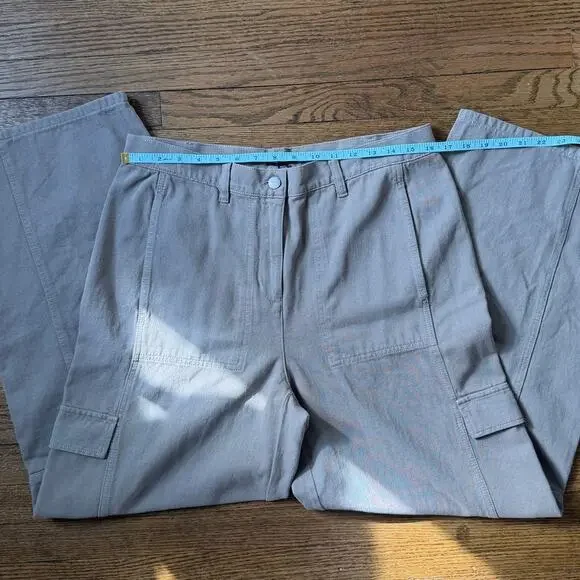 Eileen Fisher Organic Cotton Wide Leg Cargo Pant Size Medium NWT - Picture 9 of 10